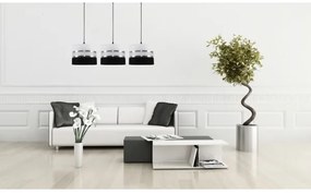 Lampadario a sospensione con filo CORAL 3xE27/60W/230V bianco e nero