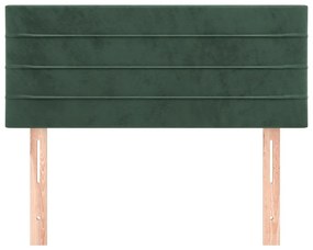 Testiera verde scuro 80x5x78/88 cm in velluto