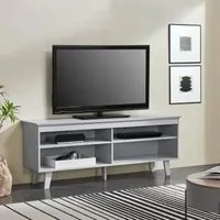 Mobile TV Stenlse Armadio Basso 58 x 150 x 38 cm Grigio chiaro [en.casa]