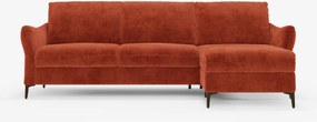 Dalia divano letto angolare con vano contenitore - materasso alto 18 cm in raffinato tessuto smacchiabile T30