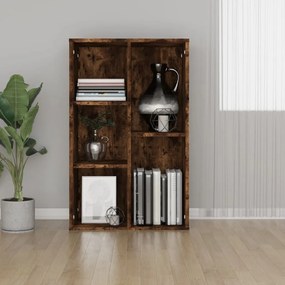 Libreria/credenza rovere fumo 50x25x80 cm in legno multistrato