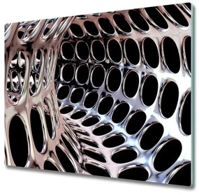 Tagliere in vetro Tunnel metallico 60x52 cm