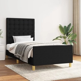 Giroletto Senza Materasso Nero 100x200 Cm İn Tessuto /