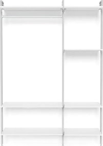 Kit cabina armadio PROJECT KIT GUARDAROBA 152X50CM CLASSIC in alluminio 152.5 x 220 x 50 cm bianco/anodizzato