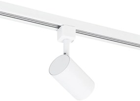 Sistema di illuminazione su binario moderno con 6 faretti bianchi monofase 300 cm - Iconic Jeana