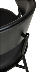 Sedia da pranzo nera opaca con braccioli Crib – DAN-FORM Denmark