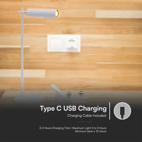 LED Lampada da tavolo magnetica dimmerabile LED/3W/5V 4000K 1500 mAh bianco