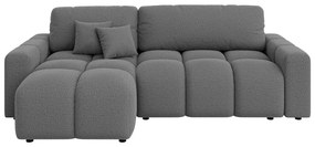Divano angolare grigio allungabile (con composizione variabile) Luki – Ropez