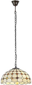 Brilagi - lampadario Tiffany in vetro colorato sospeso a catena DORAN 2xE27/60W/230V