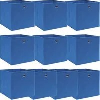 Scatole 10 pz Blu 32x32x32 cm in Tessuto cod mxl 51026