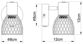Globo 54817-1 - Luce Spot da parete ISABELLE 1xE14/40W/230V
