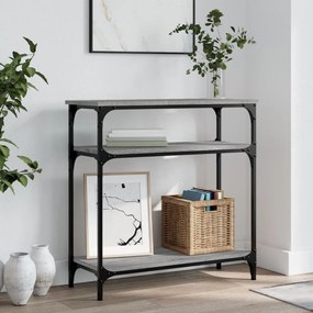 Tavolino Consolle Grigio Sonoma 75x29x75cm İn Legno Multistrato /