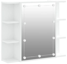 Mobile a specchio con led bianco 70x16,5x60 cm