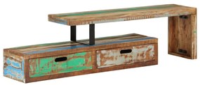 Supporto Tv İn Legno Massello Di Recupero /