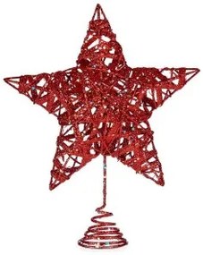 Stella di Natale Rosso Acciaio Plastica