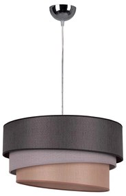 Duolla - Lampadario a sospensione con filo TRIO 1xE27/40W/230V diametro 45 cm antracite/grigio/marrone