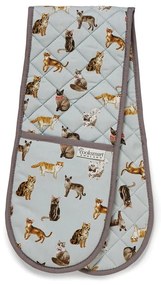 Presina doppia in cotone blu Curious Cats - Cooksmart ®