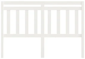 Testiera per letto bianca 126x4x100cm in legno massello di pino