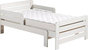 Letto per bambini in legno di pino bianco crescente con grata Jumper - Vipack