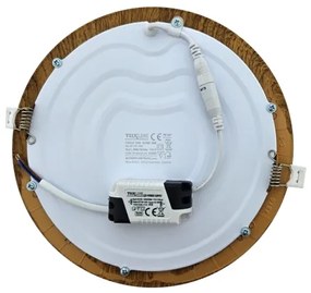 Lampada LED da incasso CIRCLE LED/18W/230V 4200K diametro 22 cm marrone