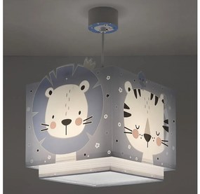 Dalber 63112T - Lampadario per bambini  JUNGLE 1xE27/15W/230V blu