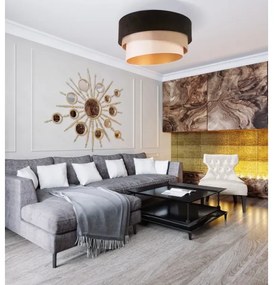 Duolla - Plafoniera DEVON 1xE27/40W/230V diametro 45 cm nero/beige