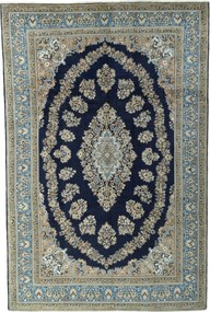 Ghom Tappeto 270 x 420 Blu (Iran) Annodato A Mano
