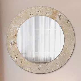 Specchio rotondo stampato Pietra naturale fi 50 cm