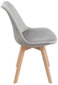 Sedia Synk Velluto - Grigio chiaro