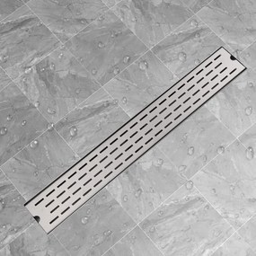 Canaletta Drenaggio Lineare Per Doccia 830x140 Mm Acciaio Inox /