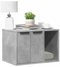 Recinto Lettiera Gatti Grigio Cemento 60x40x40 Cm İn Truciolato /