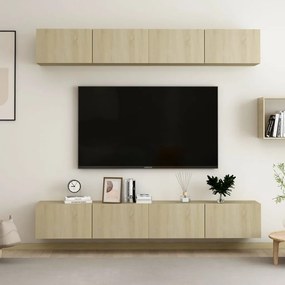 Mobili Porta TV 4pz Rovere Sonoma 100x30x30cm Legno Multistrato