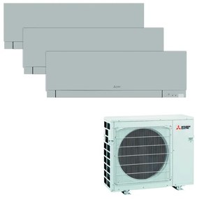 Condizionatore a muro multisplit MITSUBISHI ELECTRIC Kirigamine 9 + 9 + 12 23000 BTU classe raffreddamento A++,grigio