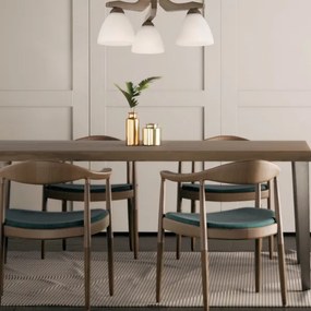 Lampadario a soffitto ADRIANO 3xE27/60W/230V faggio