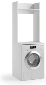 Mobile lavanderia Laundry EL126 in truciolare bianco P 58 x L 65 x H 195 cm