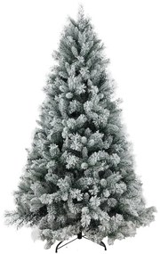 Albero di Natale artificiale innevato Elsa verde H 150 cm x Ø 91 cm