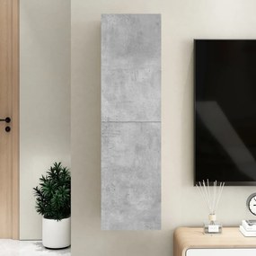 Mobile Porta TV Grigio Cemento 30,5x30x110 cm Legno Multistrato