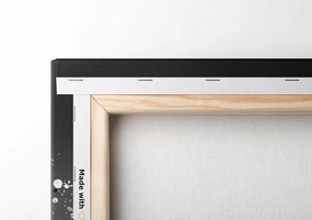 Quadro su tela – Splendido cervo con farfalle in bianco e nero