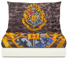 Completo letto singolo Harry Potter stemma Hogwarts