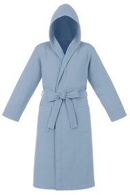 Accappatoio con cappuccio cotone taglia L/XL blu Spa