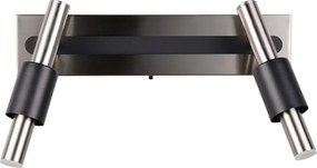 Faretto LED nero e argentato 20,5x42 cm Ikaris – Trio Select