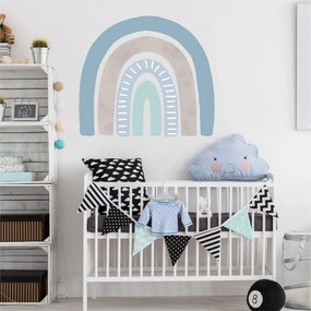 Adesivo murale arcobaleno in colori blu per ragazzi | Inspio