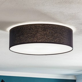 Plafoniera soffitto Rondo TK Lighting, dimmerabile, Nero, Camera da letto, Tessuto / Stoffa / Seta, Moderno, Plafoniera