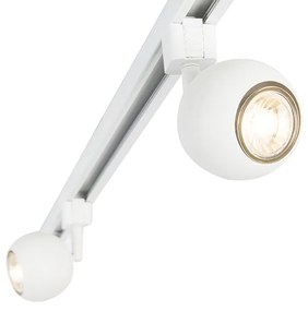 Sistema di illuminazione a binario Smart monofase incluso 5 GU10 WiFi bianchi - Iconic Gissi