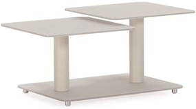 Tavolino da salotto color crema in vetro 54x115 cm Elvi – Marckeric