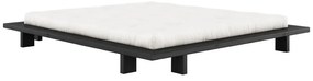 Letto matrimoniale nero in legno di pino con griglia 180x200 cm Japan - Karup Design