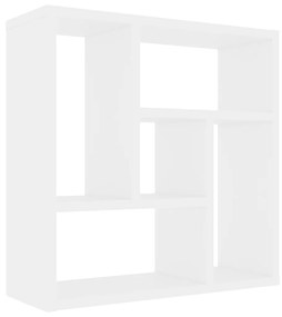 Scaffale a parete bianco 45,1x16x45,1 cm in legno multistrato