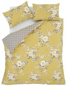 Biancheria da letto gialla con motivo floreale , 200 x 200 cm Canterbury - Catherine Lansfield