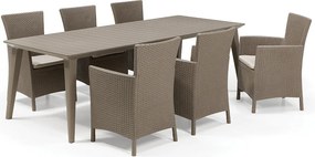 Poltrona da Giardino 62x60x89 cm in Resina Keter Iowa Dining Chari Cappuccino...