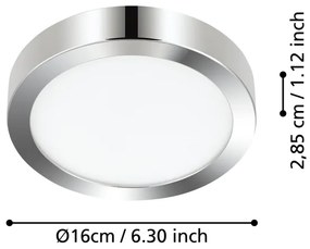 Eglo 900639 - Plafoniera da bagno a LED FUEVA LED/11W/230V IP44 cromata